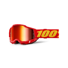 GOGGLE 100% ACCURI 2 NARANJA LENTE SILVER ESPEJO