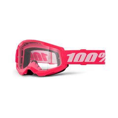 GOGGLE 100% STRATA 2 ROSA LENTE TRANSPARENTE PARA NIÑO