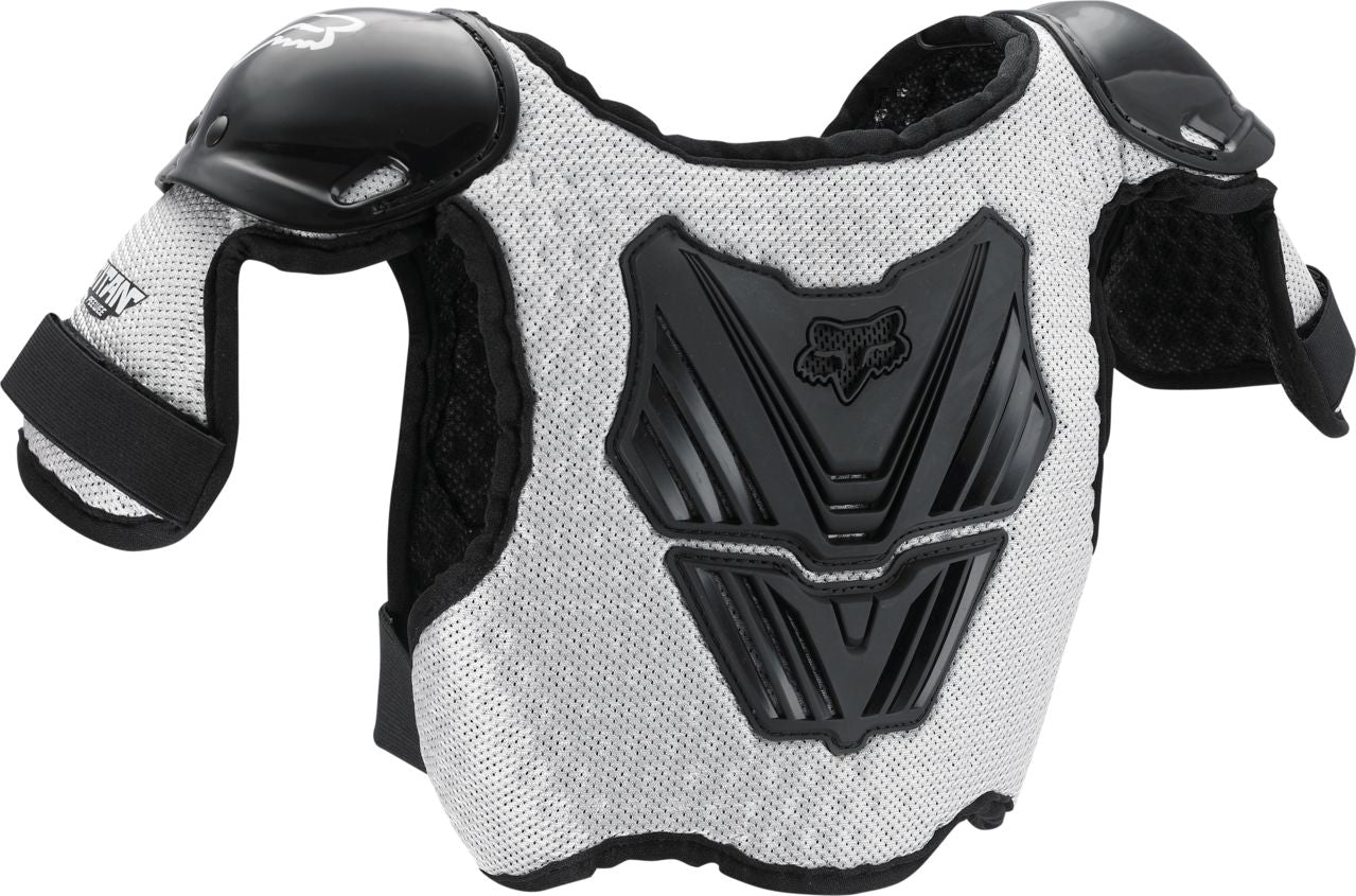 PECHERA FOX PEEWEE TITAN ROOST [BLK/SLV] (PARA NIÑOS)