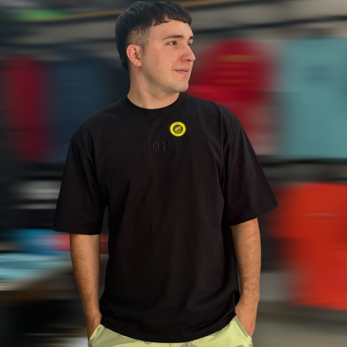 CAMISETA FOX WORDMARK OVERSIZED [NEGRO]