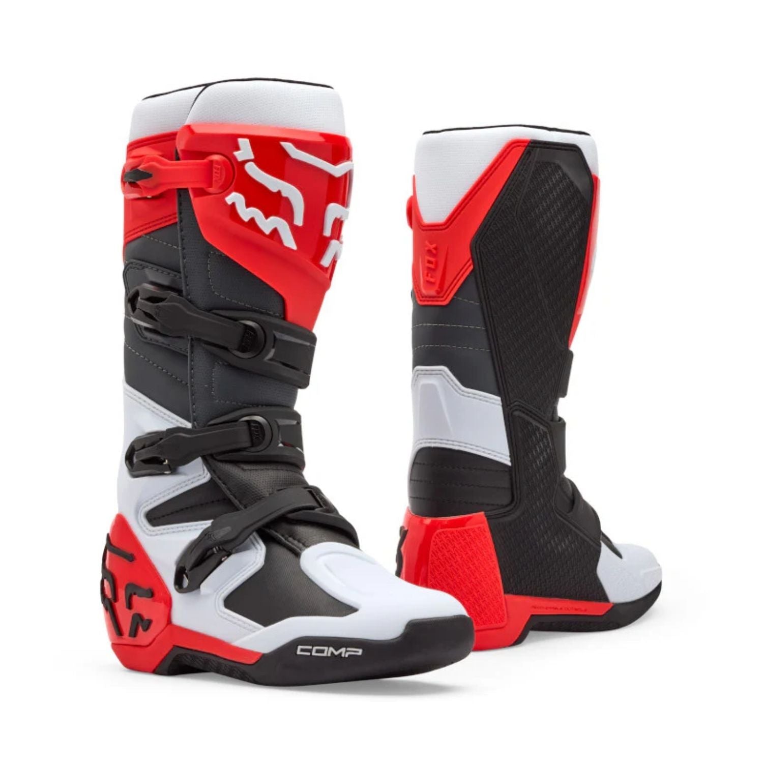 BOTAS FOX COMP [BLANCO/ROJO] - Todo Riders
