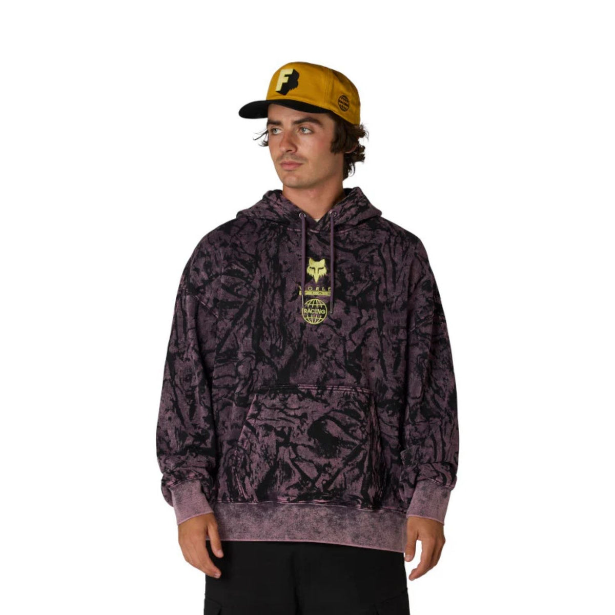 BUZO FOX IMAGE PRINT [MARRÓN/AMARILLO NEÓN] - Todo Riders