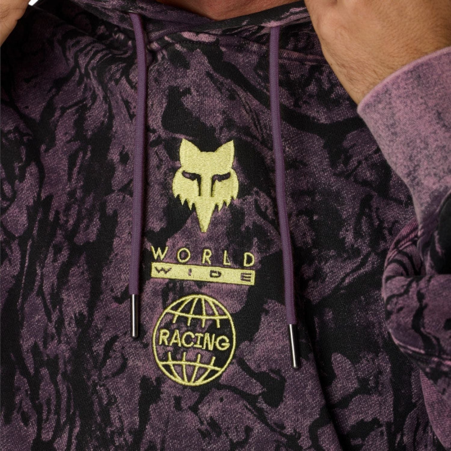 BUZO FOX IMAGE PRINT [MARRÓN/AMARILLO NEÓN] - Todo Riders