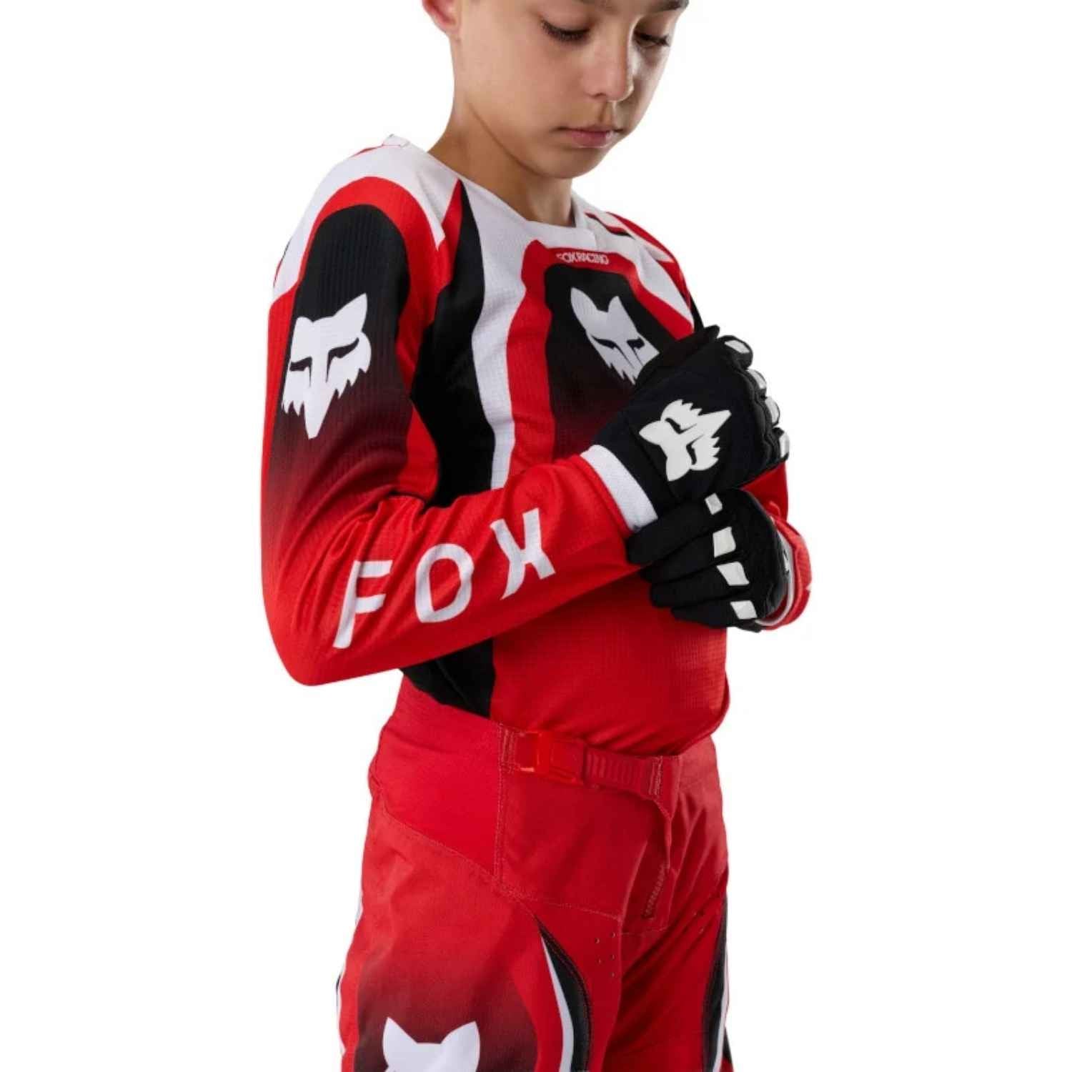 JERSEY FOX 180 FRAME [ROJO] (PARA NIÑOS)