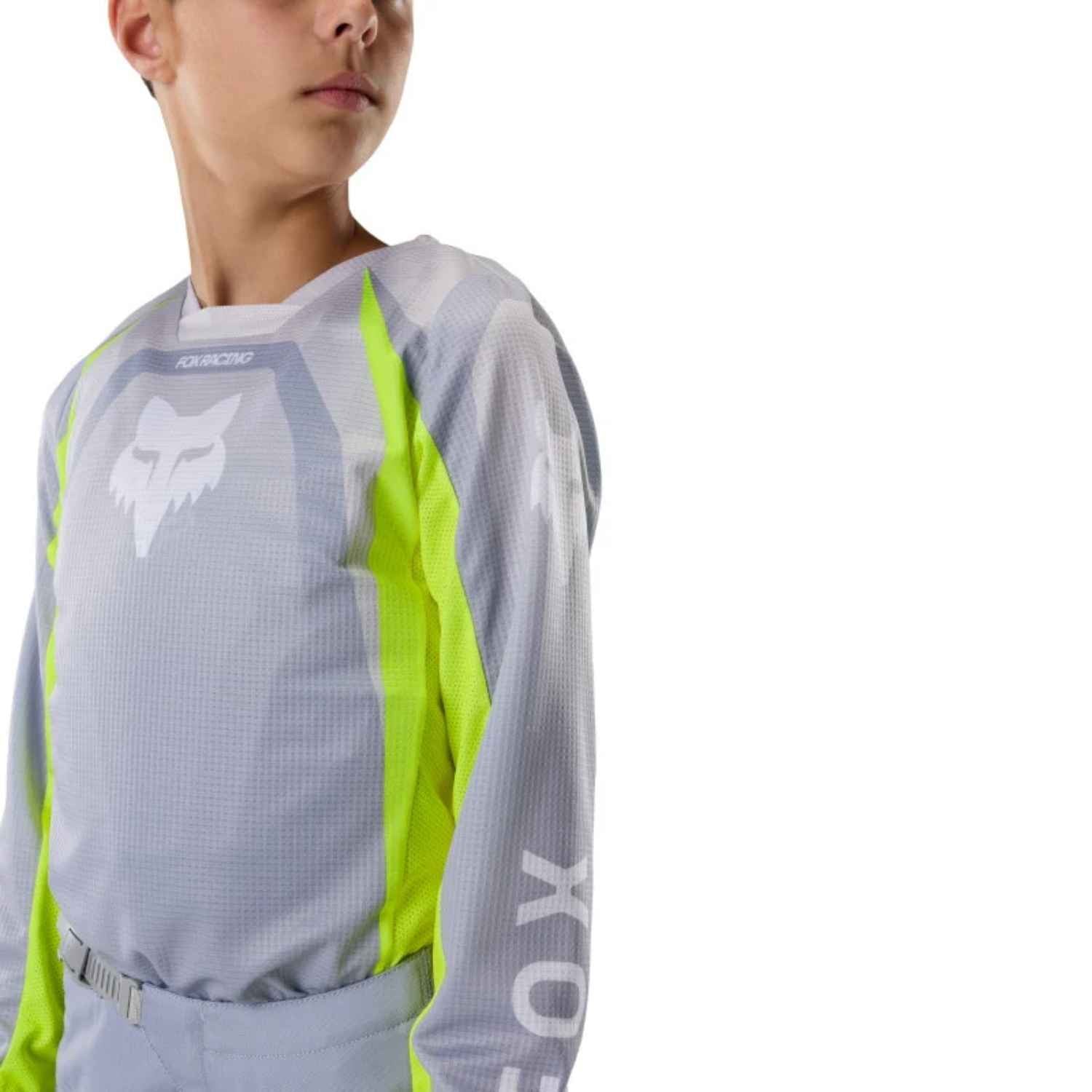 JERSEY FOX 180 FRAME [GRIS/VERDE] (PARA NIÑOS)