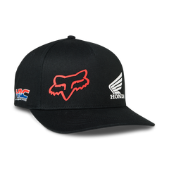 GORRA FOX X HONDA FLEXFIT NEGRO