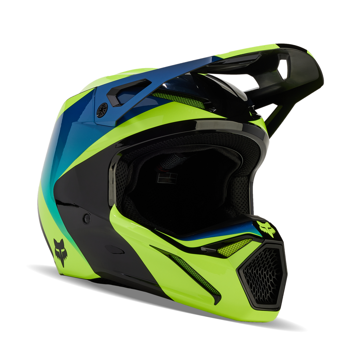 CASCO FOX V1 STREAK [NEGRO/VERDE]