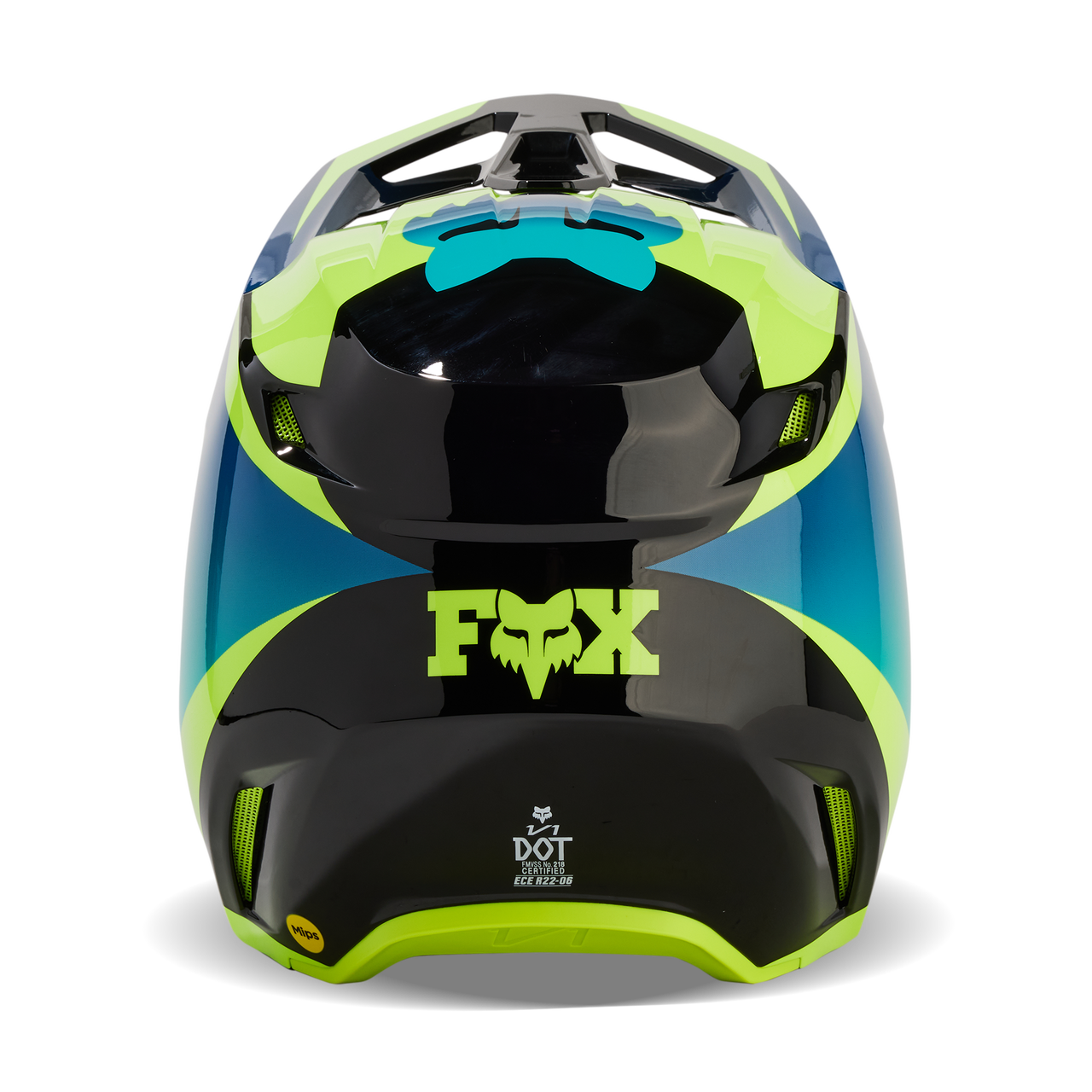 CASCO FOX V1 STREAK [NEGRO/VERDE]