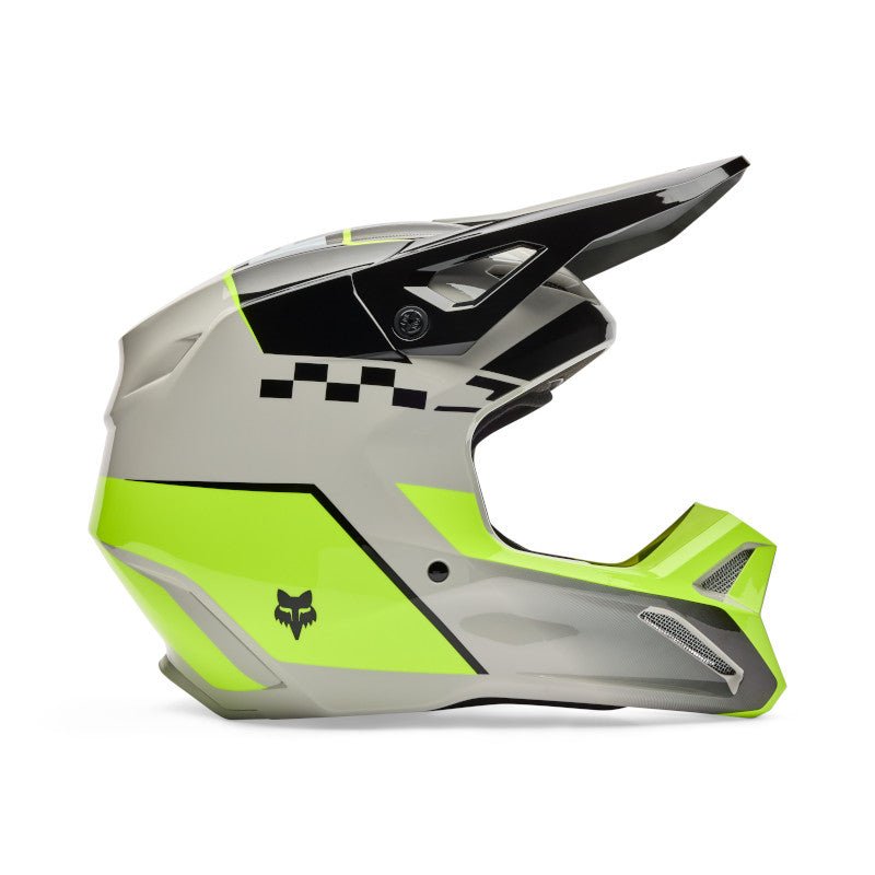 CASCO FOX V1 COLLECT [GRIS/VERDE NEÓN] - Todo Riders