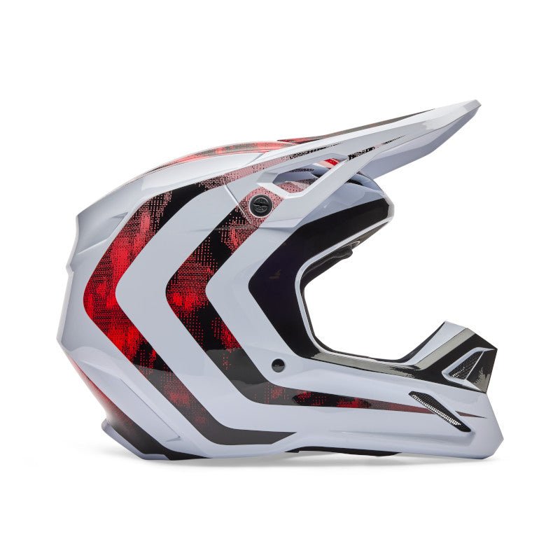 CASCO FOX V1 KAIROS [BLANCO/ROJO] - Todo Riders