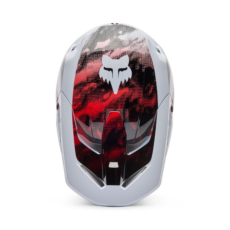 CASCO FOX V1 KAIROS [BLANCO/ROJO] - Todo Riders