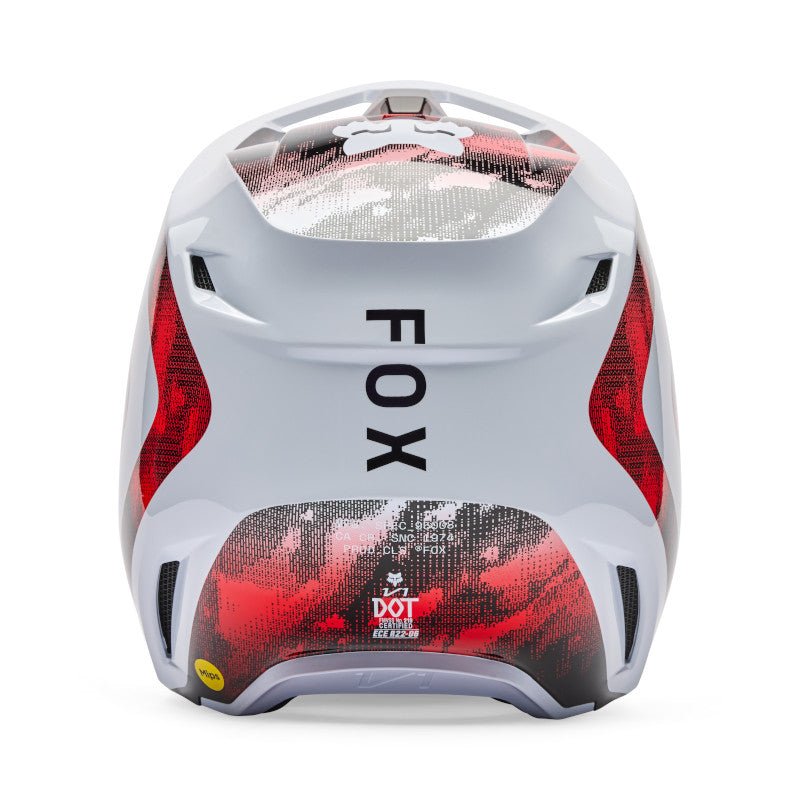 CASCO FOX V1 KAIROS [BLANCO/ROJO] - Todo Riders