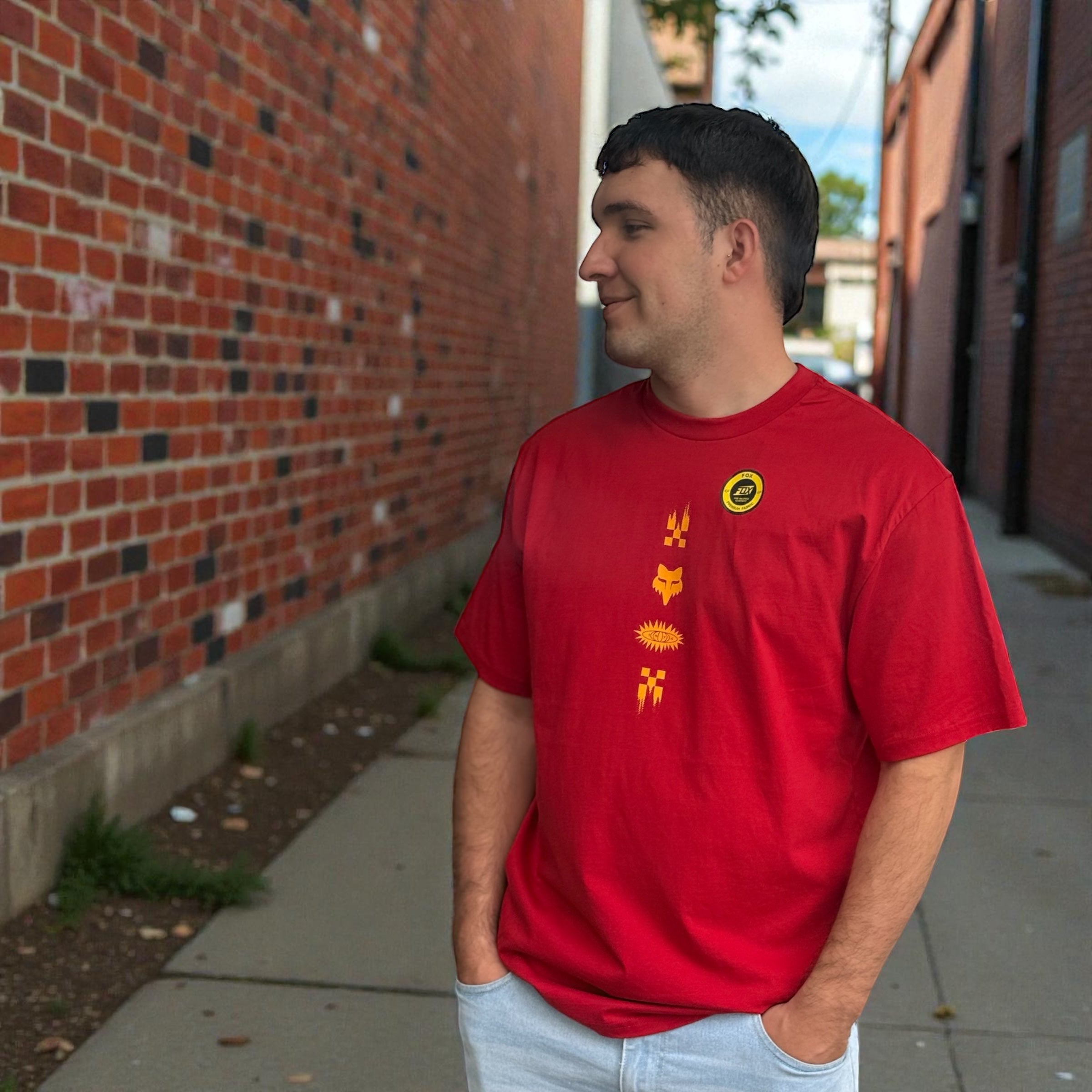 CAMISETA FOX CHECKERED SS PREMIUM LE [ROJO]