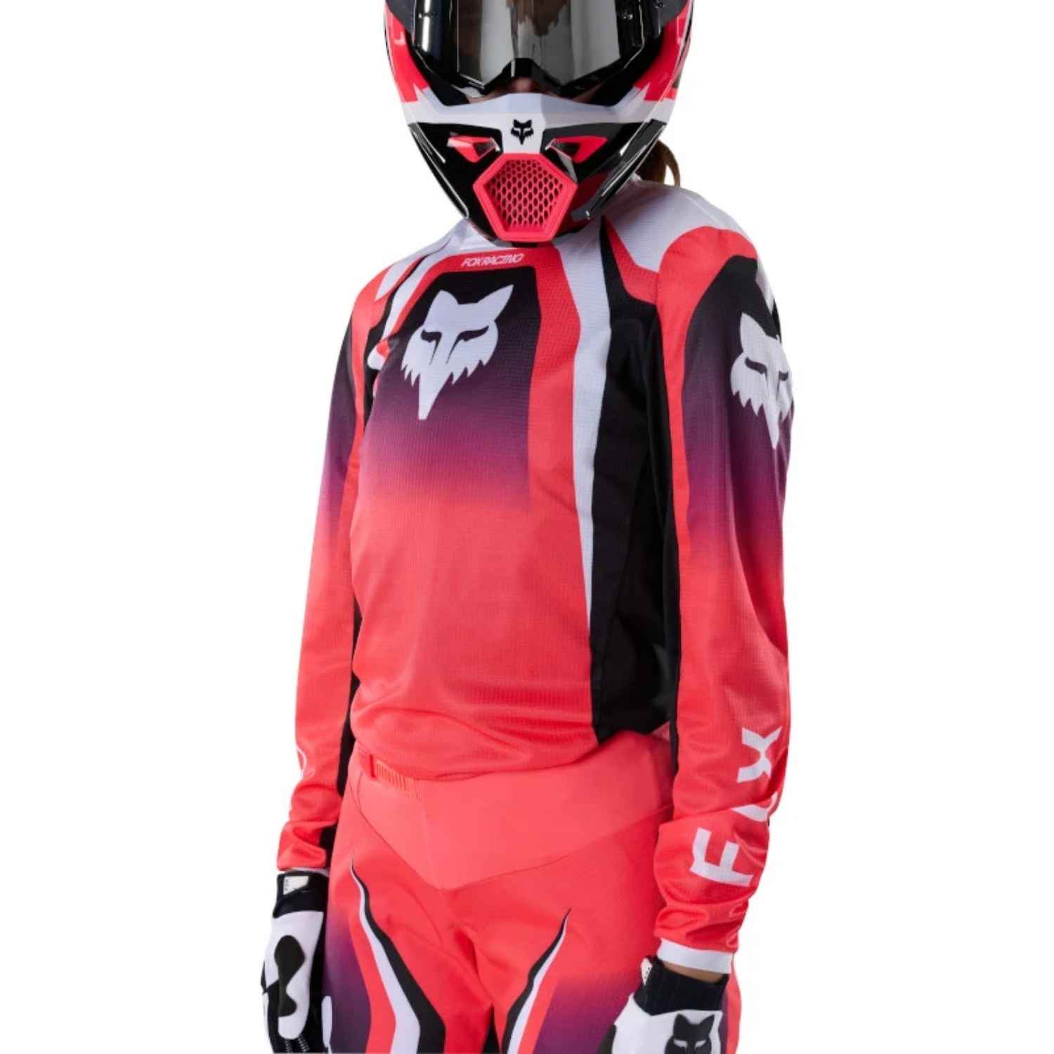 JERSEY FOX 180 FRAME [ROJO/NEGRO] (PARA DAMA)