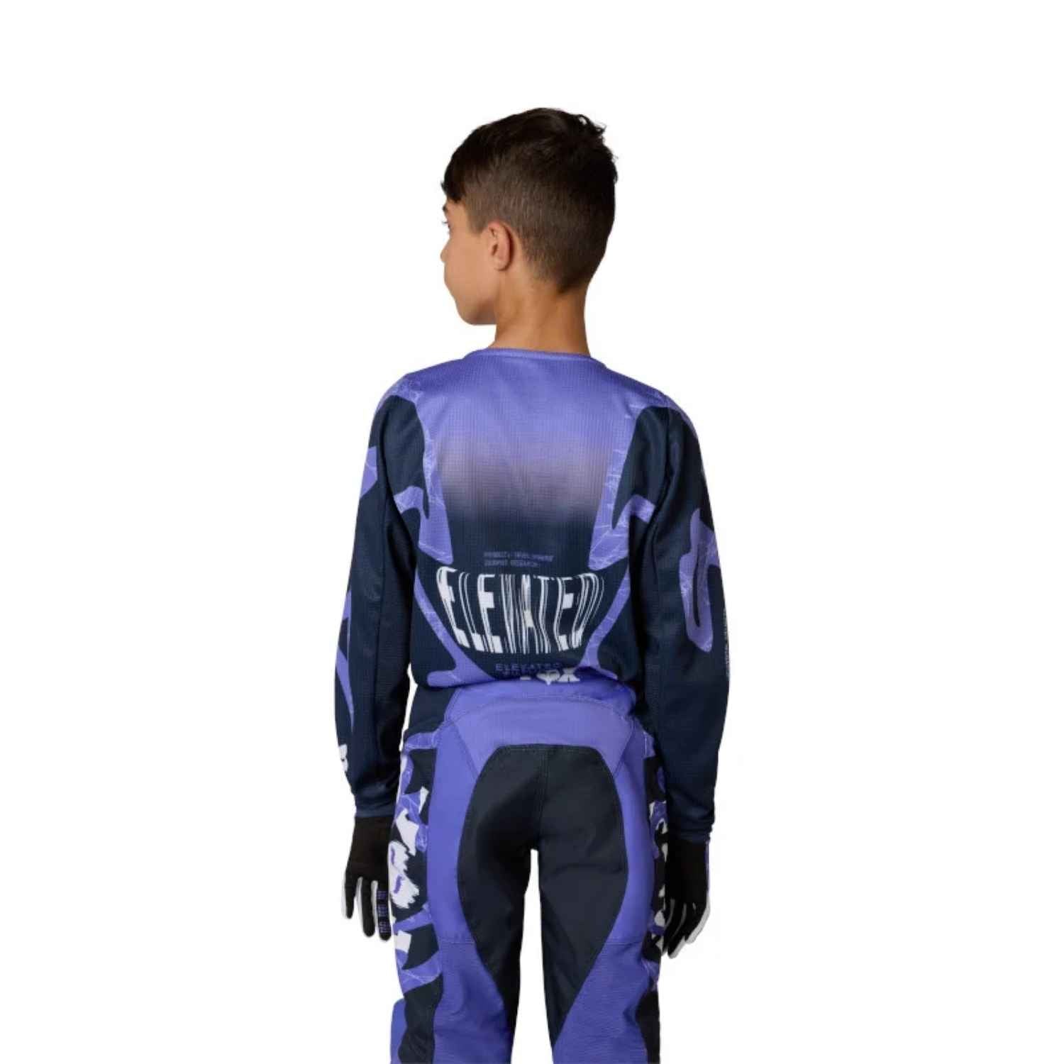 UNIFORME FOX DIFFUSE 180 EDICIÓN LIMITADA [NEGRO/MORADO] (PARA NIÑOS)