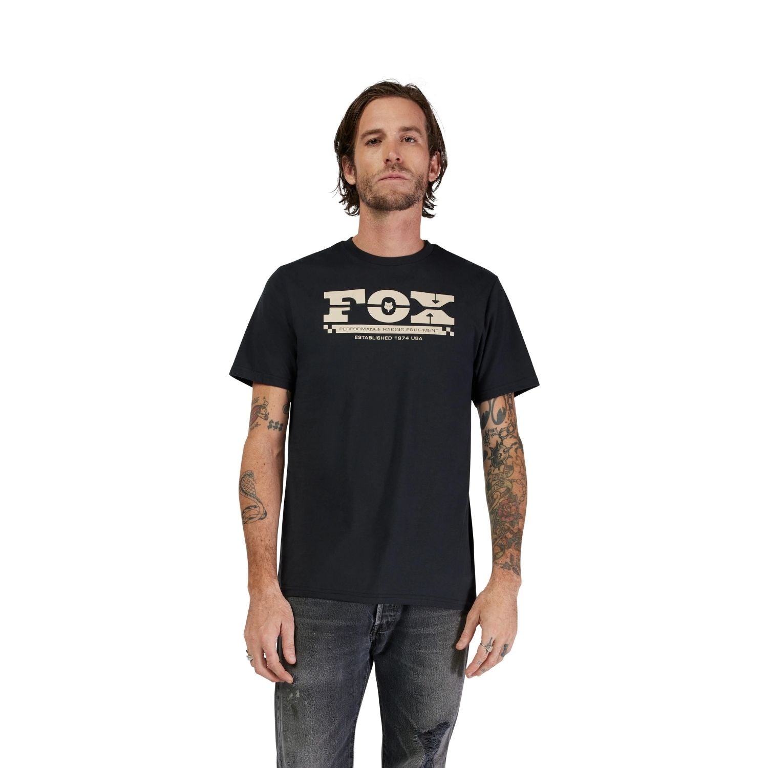 CAMISETA FOX NATIONAL SS PREMIUM [NEGRO]