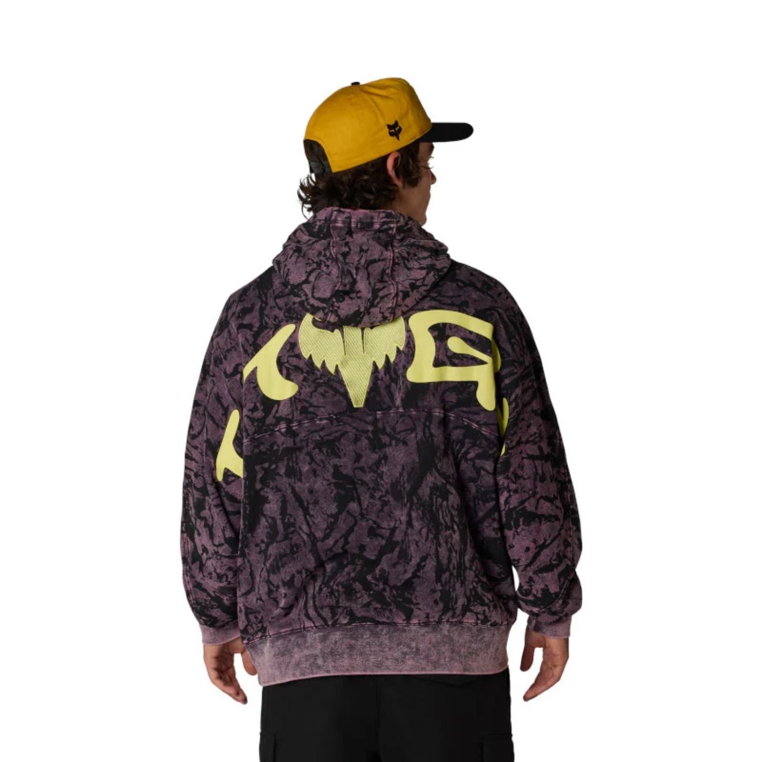 BUZO FOX IMAGE PRINT [MARRÓN/AMARILLO NEÓN] - Todo Riders