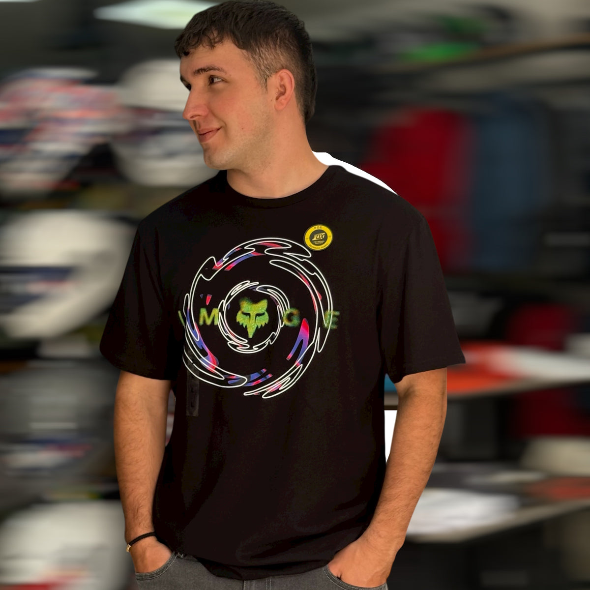 CAMISETA FOX ENERGY FACE PREMIM [NEGRO]