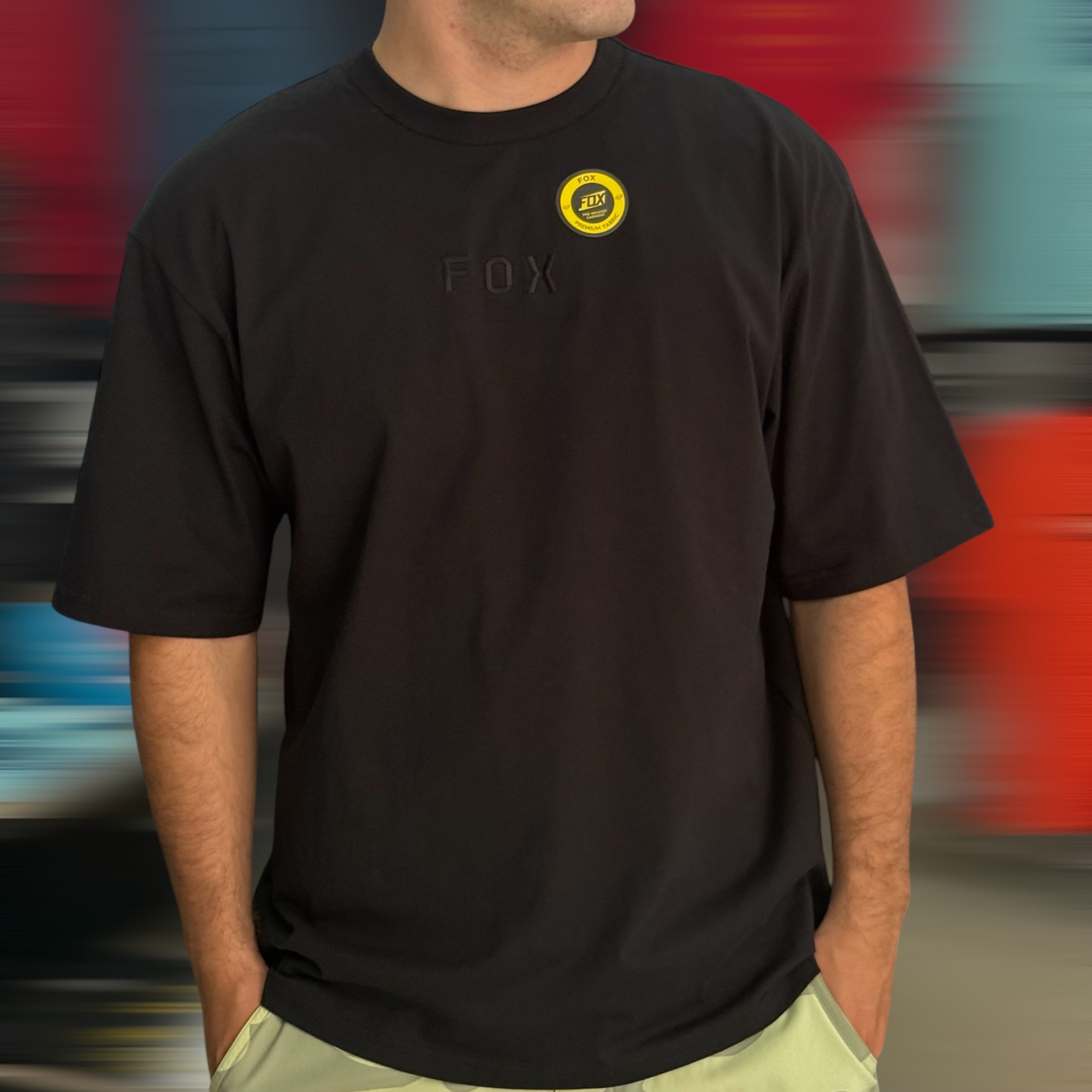 CAMISETA FOX WORDMARK OVERSIZED [NEGRO]