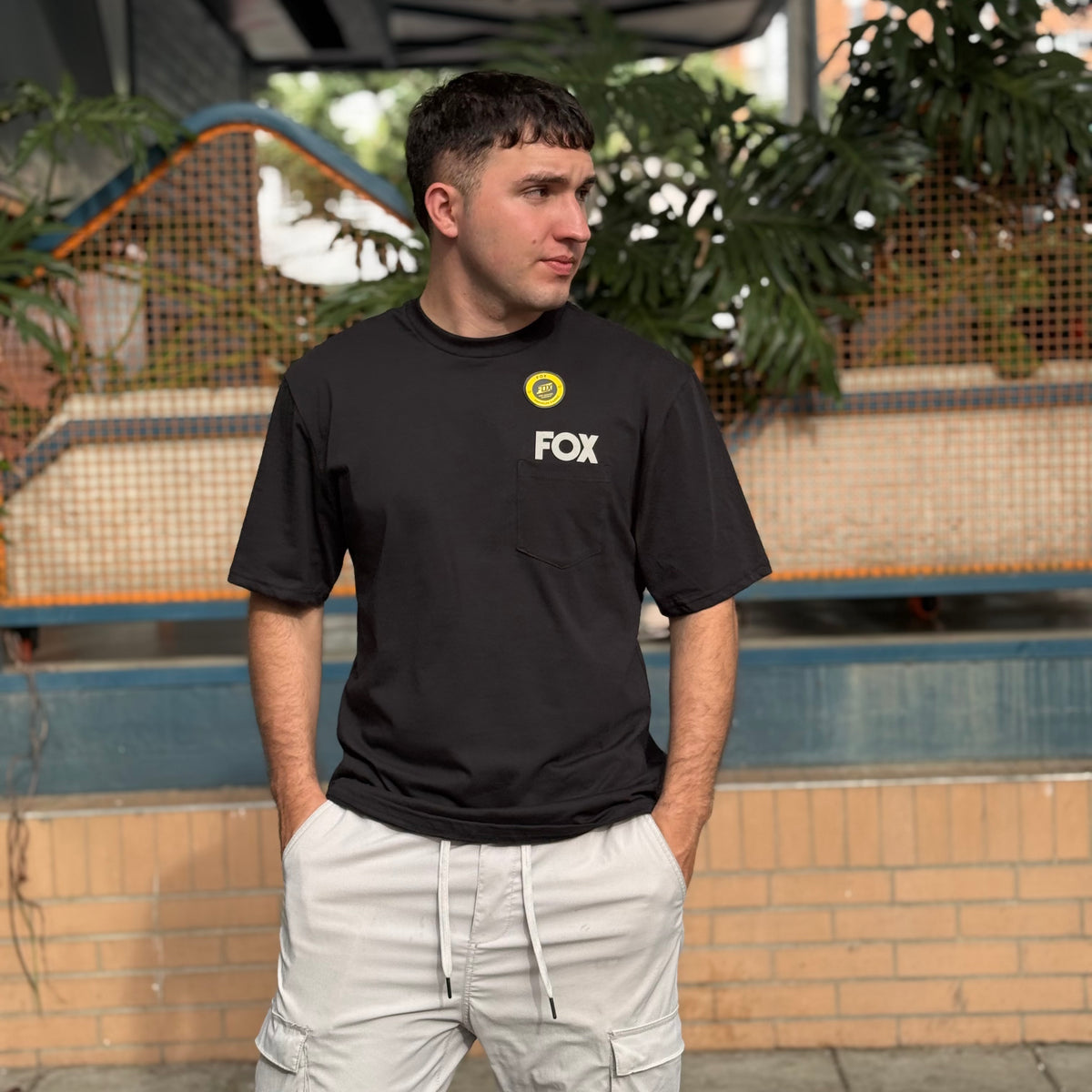 CAMISETA FOX BIG F SS PREMIUM LE [NEGRO]