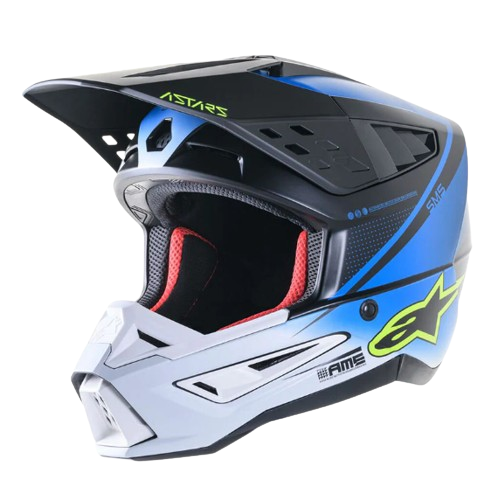 CASCO ALPINESTARS S-M5 RAYON [NIGHTLIFE BLUE/ WHITE MATT]