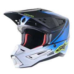 CASCO ALPINESTARS S-M5 RAYON [NIGHTLIFE BLUE/ WHITE MATT]