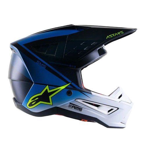 CASCO ALPINESTARS S-M5 RAYON [NIGHTLIFE BLUE/ WHITE MATT]