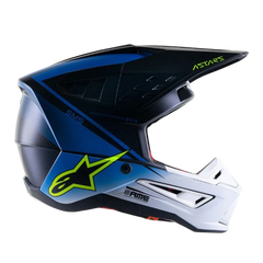 CASCO ALPINESTARS S-M5 RAYON [NIGHTLIFE BLUE/ WHITE MATT]