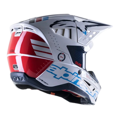 CASCO ALPINESTARS S-M5 ACTION [WHITE/CYAN/DARK BLUE]