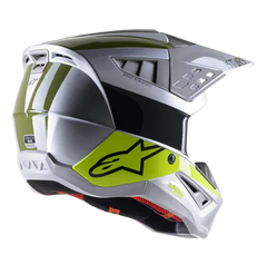 CASCO ALPINESTARS S-M5 BOND [SILVER/YELL FLUO/MIL GREEN]