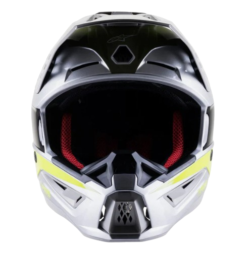 CASCO ALPINESTARS S-M5 BOND [SILVER/YELL FLUO/MIL GREEN]