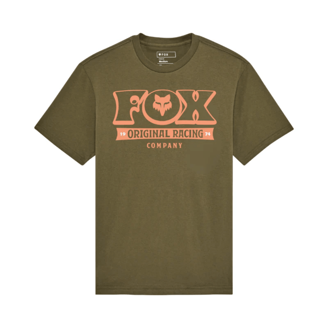 CAMISETA FOX BANNER SS PREMIUM [VERDE/NARANJA] - Todo Riders