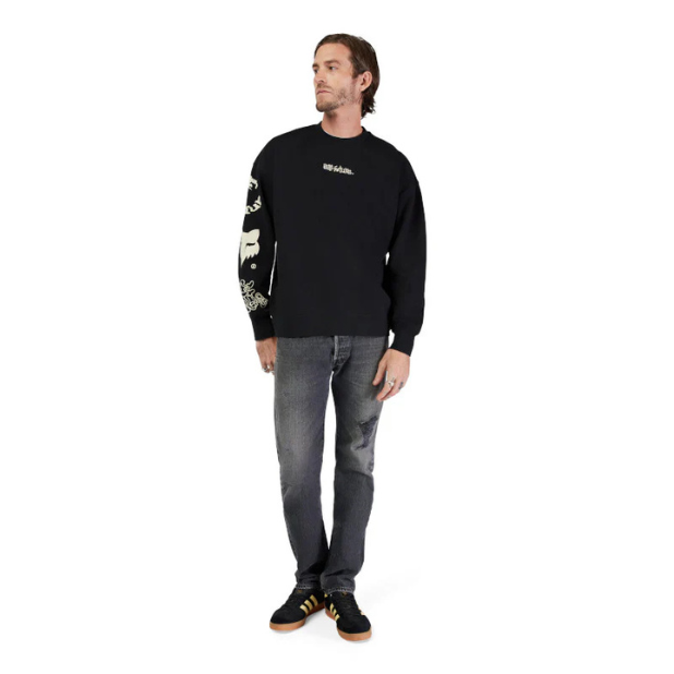 BUZO FOX HELLO FUTURE OVERSIZED CREW [NEGRO]