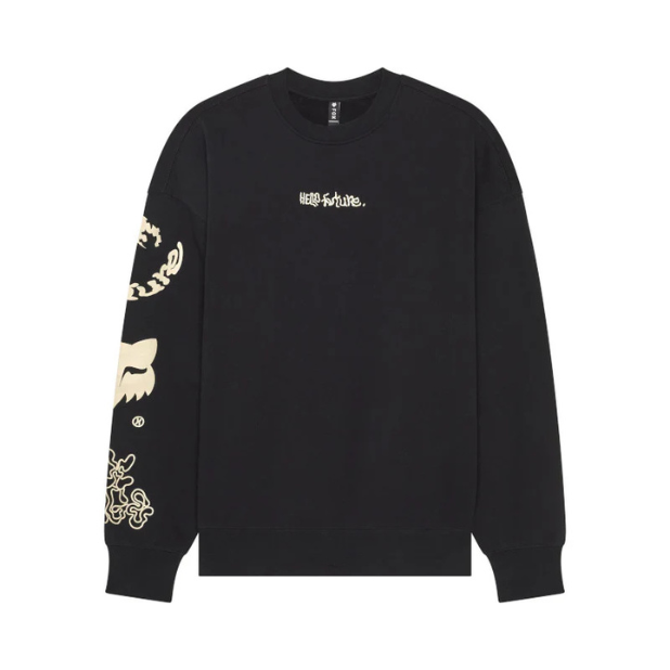 BUZO FOX HELLO FUTURE OVERSIZED CREW [NEGRO]