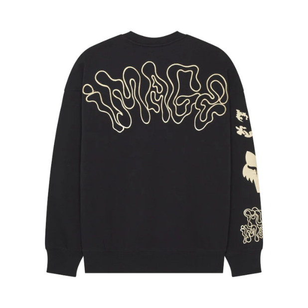 BUZO FOX HELLO FUTURE OVERSIZED CREW [NEGRO]