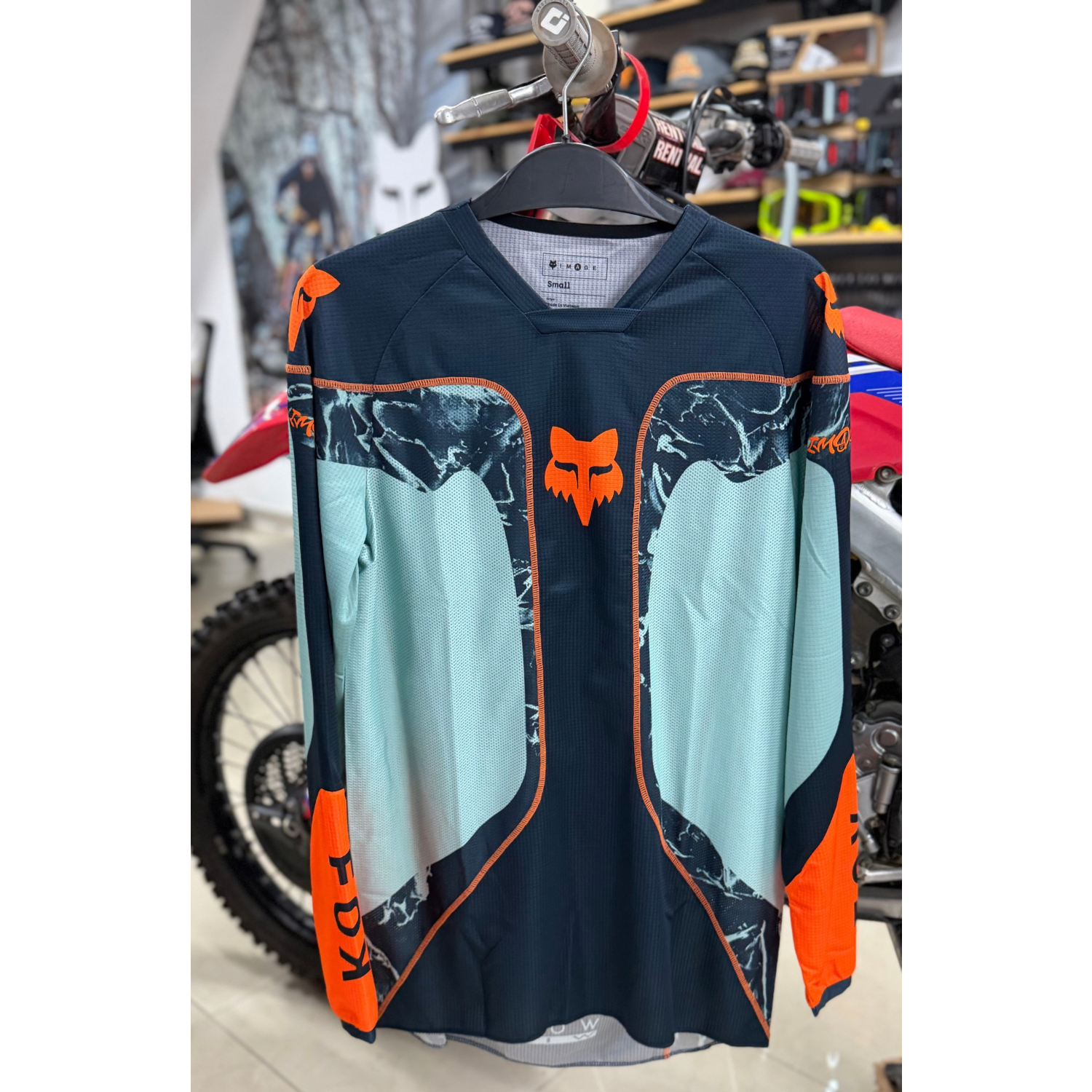 JERSEY FOX 180 IMAGE PRINT[AZUL/NARANJA]