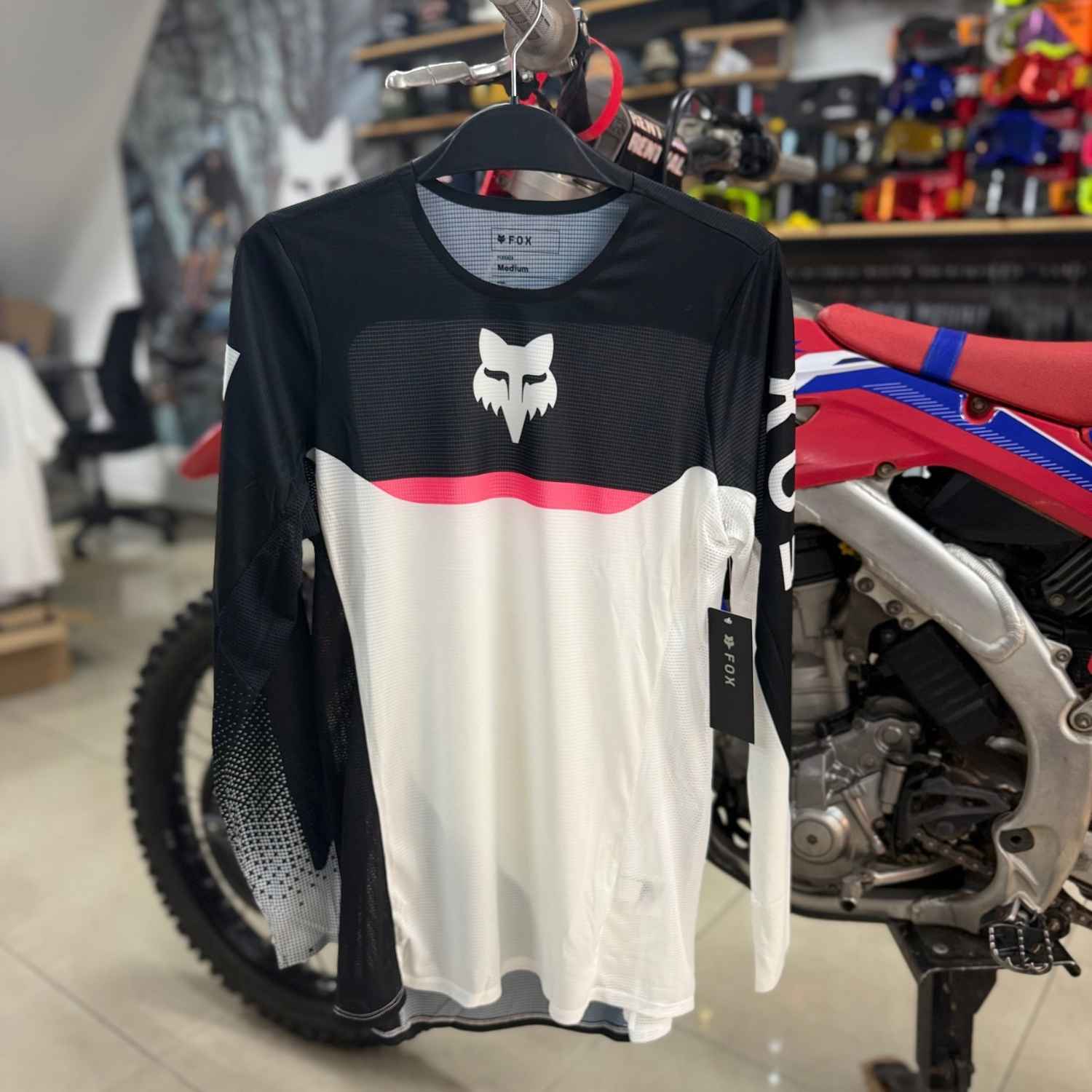 JERSEY FOX FLEXAIR FRACTURE [NEGRO] (PARA MUJER)