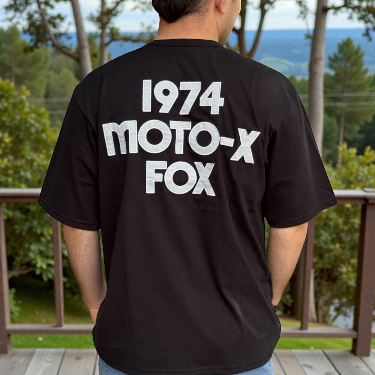 CAMISETA FOX MOTO -X OVERSIZED [NEGRO]