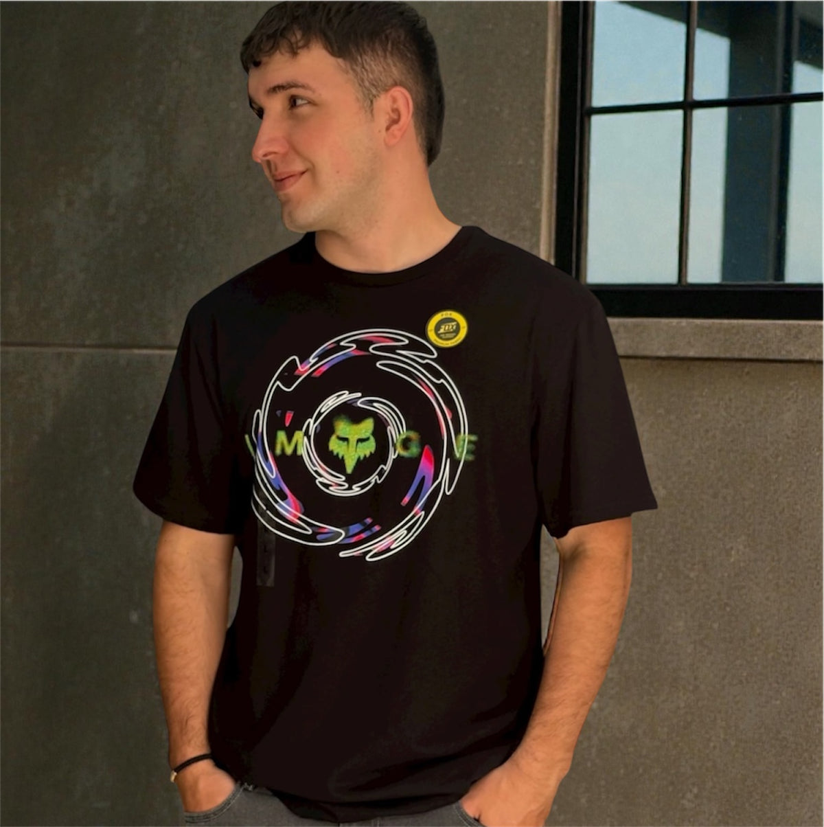 CAMISETA FOX ENERGY FACE PREMIM [NEGRO]