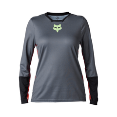 JERSEY FOX DEFEND RACE LS [GRIS OCURO] (PARA MUJER) - Todo Riders