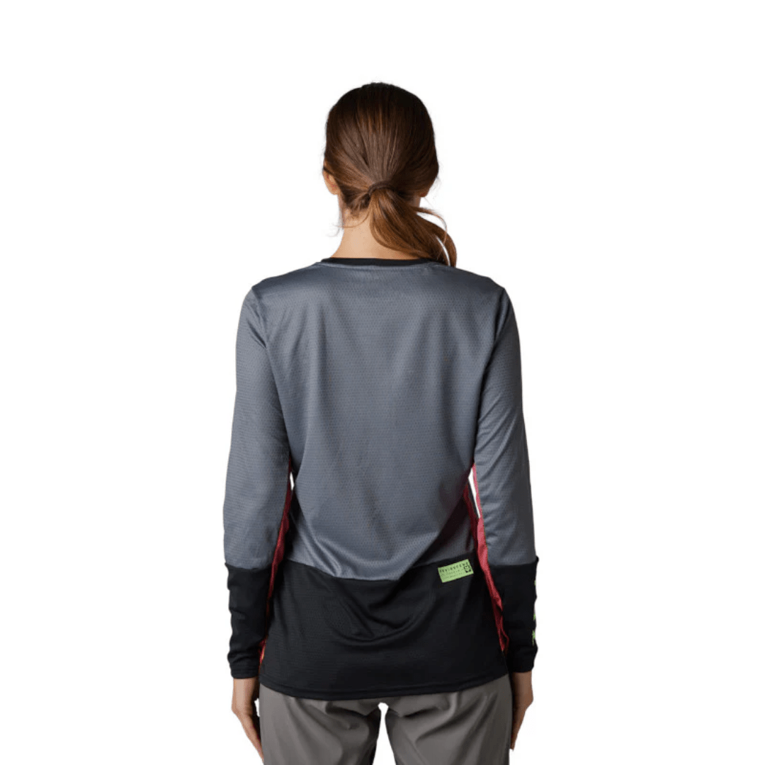JERSEY FOX DEFEND RACE LS [GRIS OCURO] (PARA MUJER) - Todo Riders