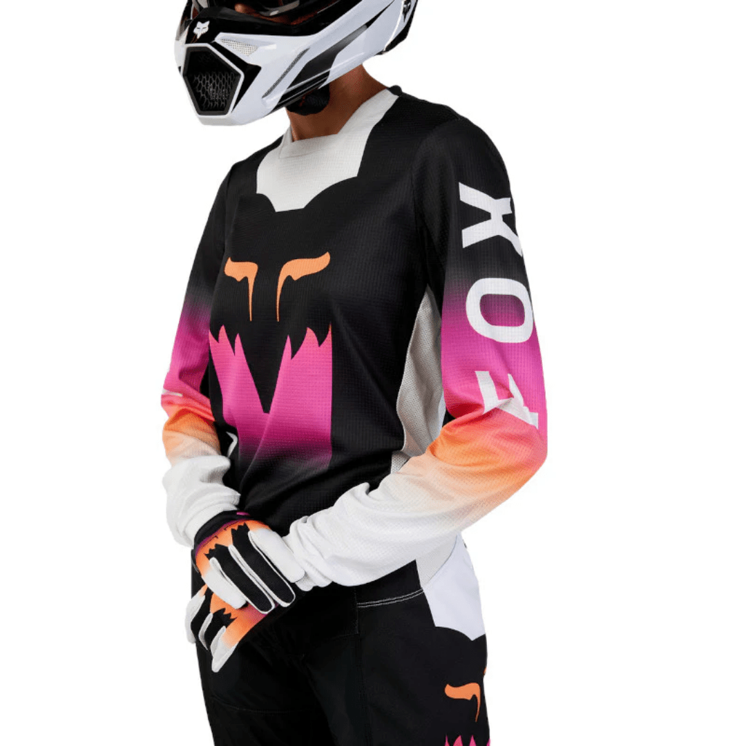 JERSEY FOX 180 FLORA [NEGRO/ROSA] (PARA DAMA) - Todo Riders