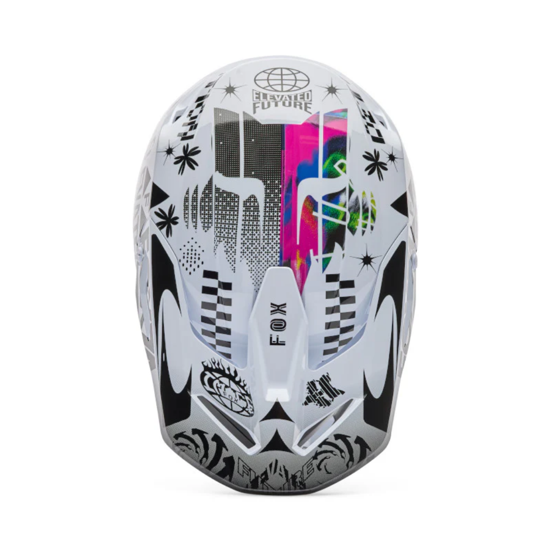 CASCO FOX V1 IMAGE COSMO [BLANCO/NEGRO]
