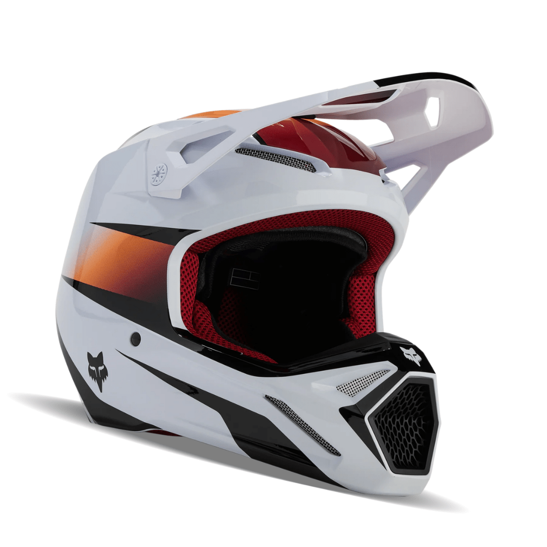 CASCO FOX V1 FLORA [WHT/BLK] - Todo Riders