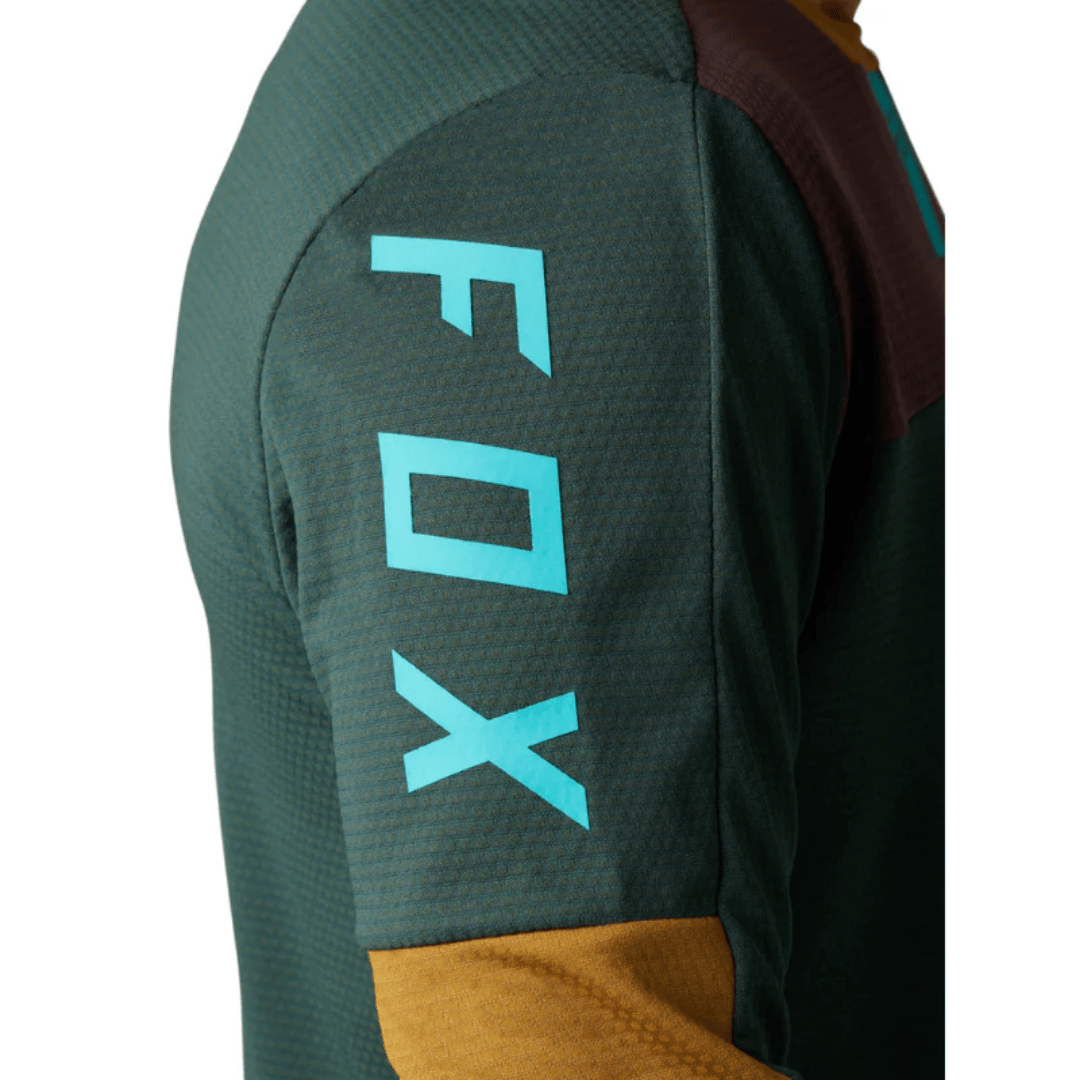 JERSEY FOX DEFEND FOXHEAD LS [AZUL MARINO] - Todo Riders