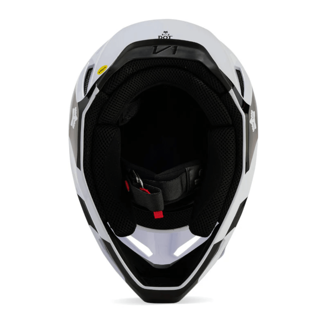 CASCO FOX V1 STREAK [BLANCO/NARANJA] - Todo Riders
