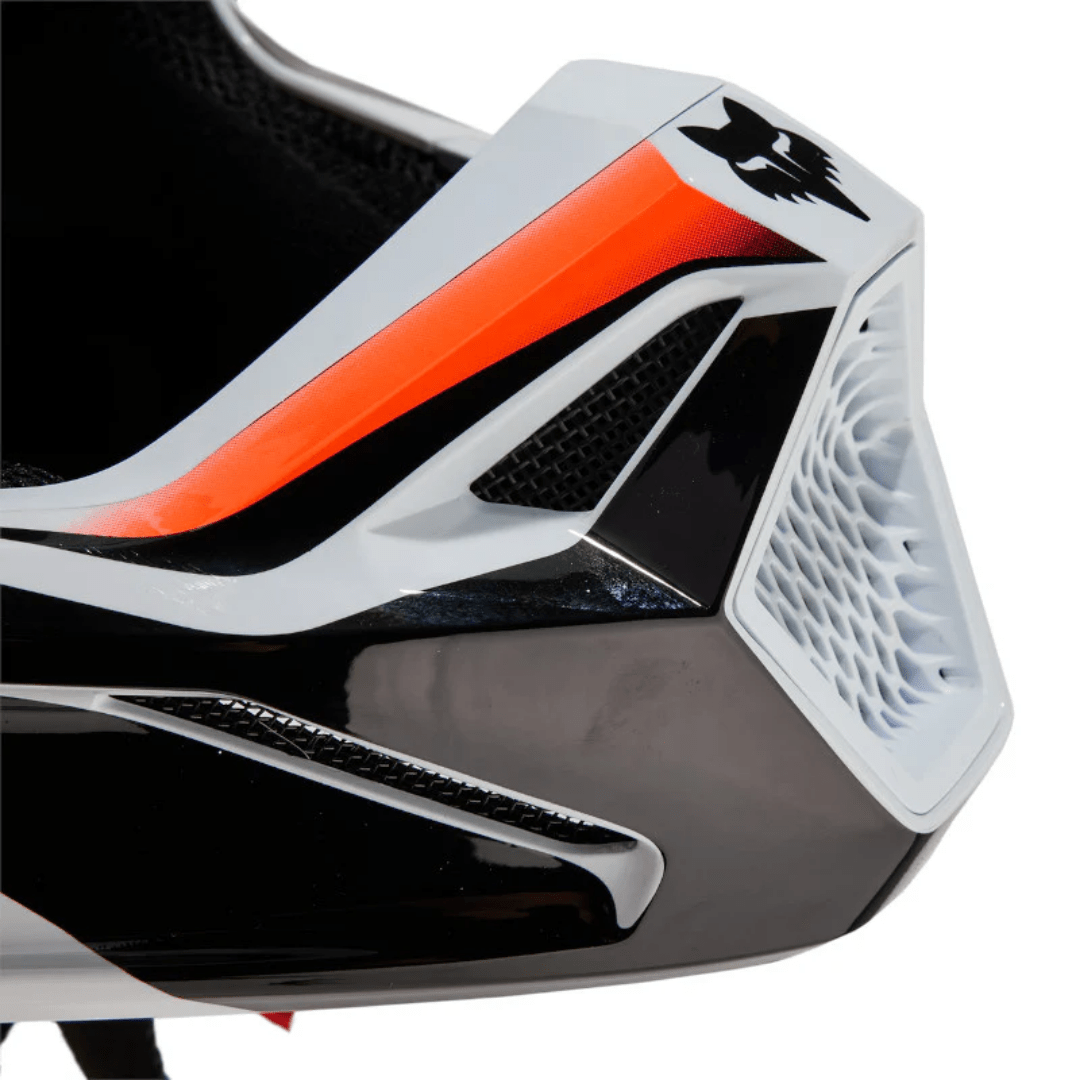 CASCO FOX V1 STREAK [BLANCO/NARANJA] - Todo Riders
