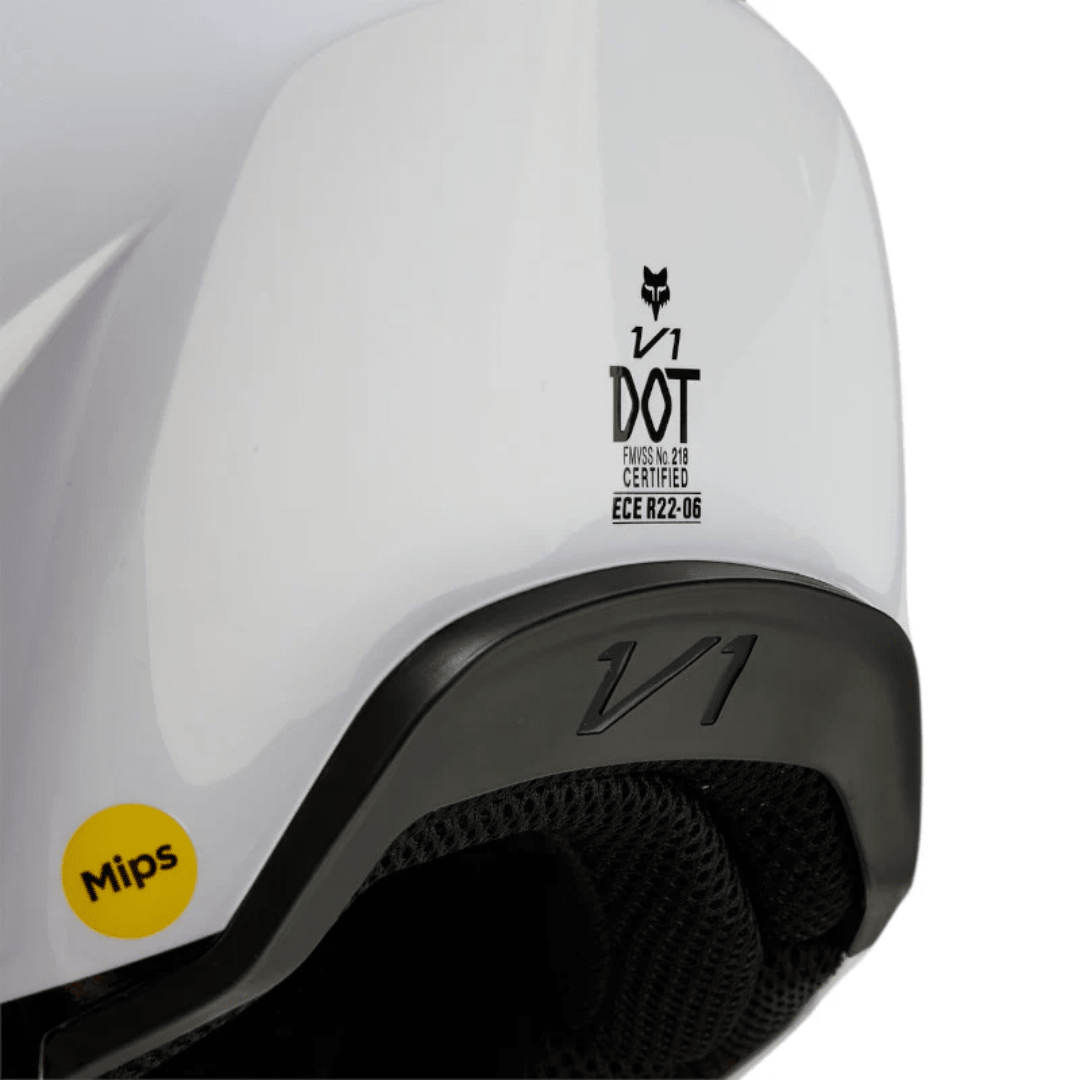 CASCO FOX V1 STREAK [BLANCO/NARANJA] - Todo Riders