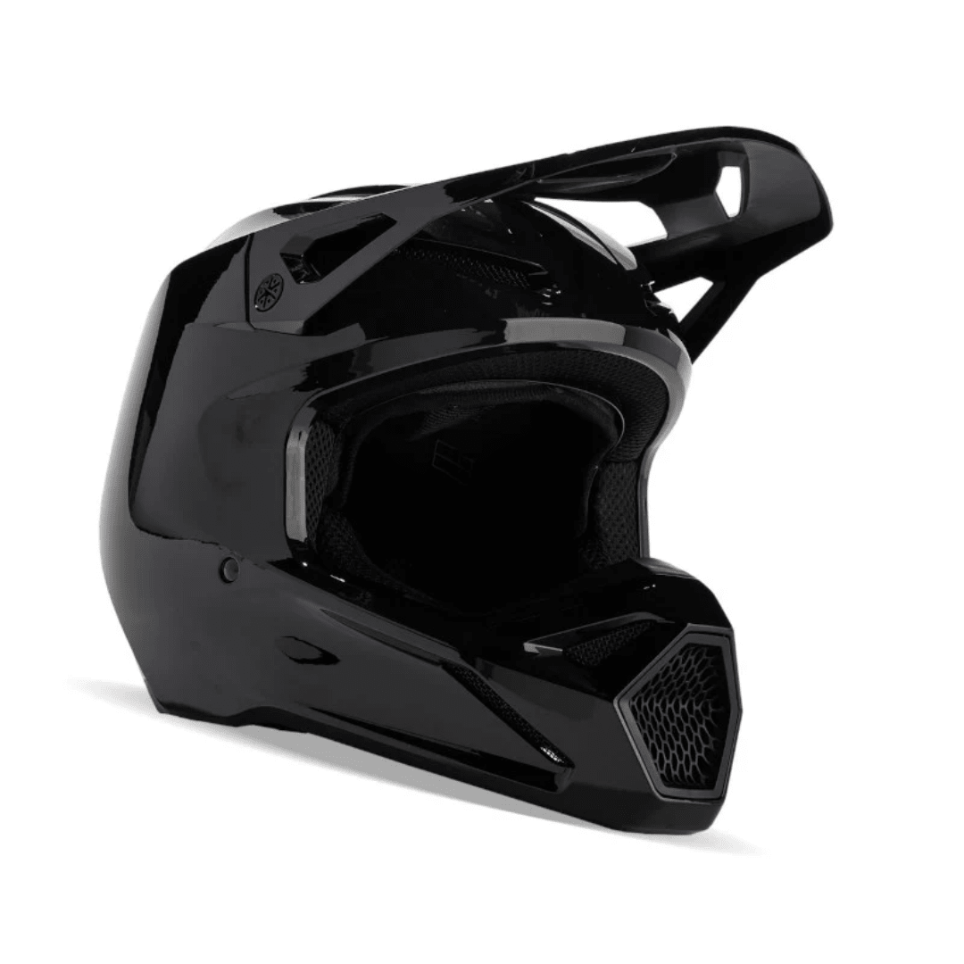 CASCO FOX V1 SOLID [NEGRO BRILLANTE] - Todo Riders