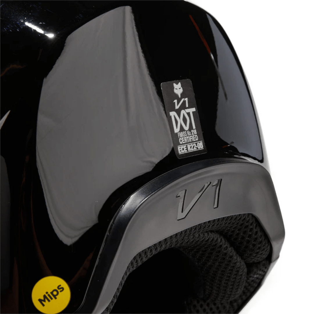 CASCO FOX V1 SOLID [NEGRO BRILLANTE] - Todo Riders